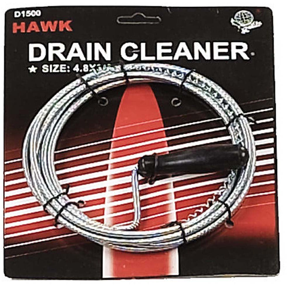 Drain Cleaning Snake With Curly Spring Head And 3 Yards Of Wire Cable - H-15009 - ToolUSA