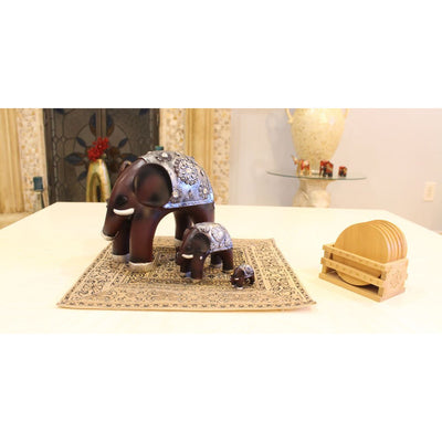 Fancy Decorated Elephants in 3 Sizes - Polymer Clay Statuette - 204-1325-YX - ToolUSA