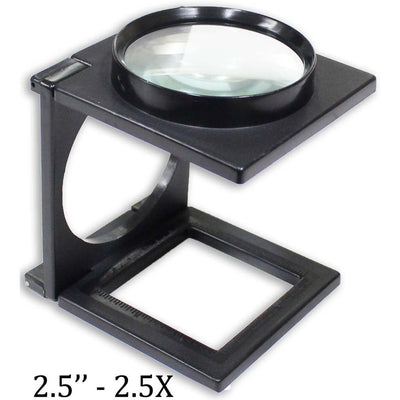 Folding Magnifier Loupe with Built-In SAE-Metric Ruler - ToolUSA