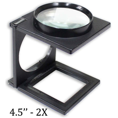 Folding Magnifier Loupe with Built-In SAE-Metric Ruler - ToolUSA