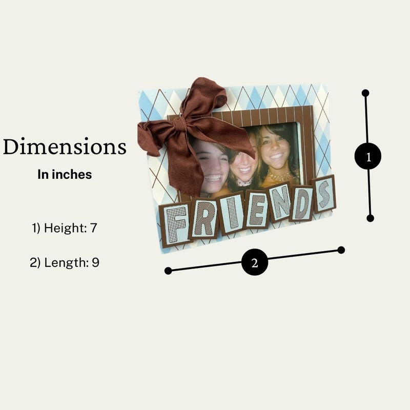 Friends Decorative Wooden Photo Frame, 7 x 9 Inches - HH-WF-10457 - ToolUSA