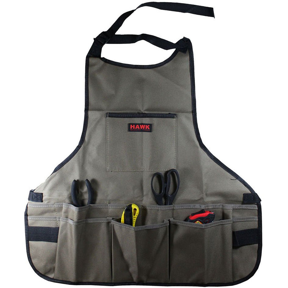 General Purpose Bib Style Apron with 14 Pockets And Quick-Release Buckle at Waist - AB-APRON-NB - ToolUSA