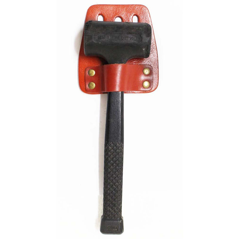 Genuine Leather Belt-Worn Hammer Holder with Rivet Reinforcement - AT010 - ToolUSA