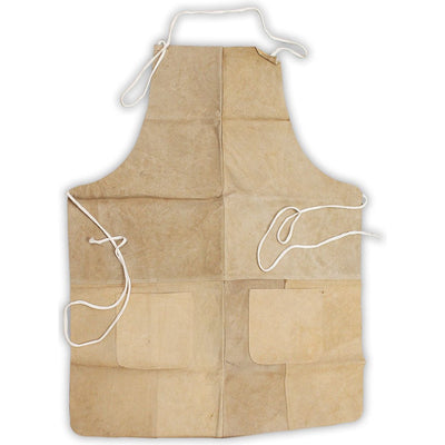Genuine Split Leather Grinder's Bib Style Apron with 2 Pockets - AL001AZ - ToolUSA