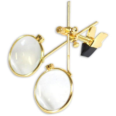 Gold Double Lens Loupe for Eyeglasses - 5X Power Each - MG-91922 - ToolUSA