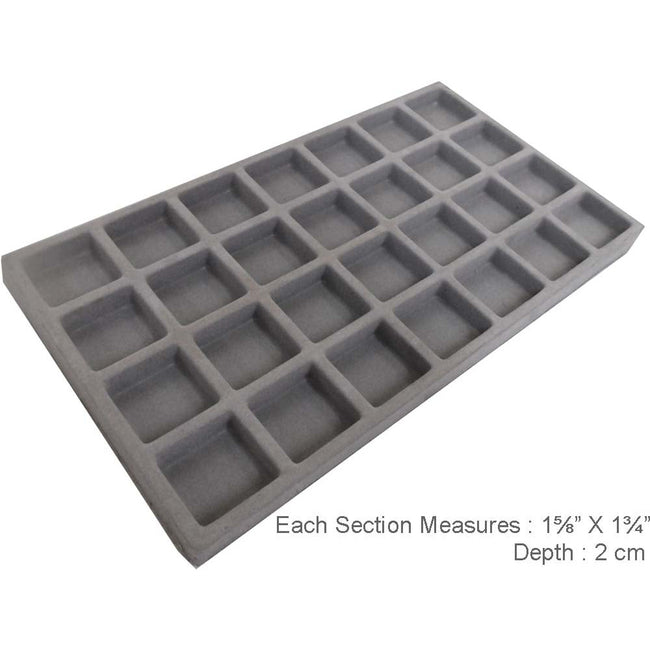Gray Plastic Insert with 28 Compartments (Pack of: 2) - TJ05-24281-Z02 - ToolUSA