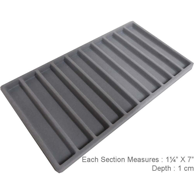Gray Plastic Tray Insert with 10 Compartments (Pack of: 2) - TJ05-14109-Z02 - ToolUSA