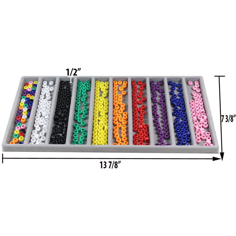 Gray Plastic Tray Insert with 10 Compartments (Pack of: 2) - TJ05-14109-Z02 - ToolUSA