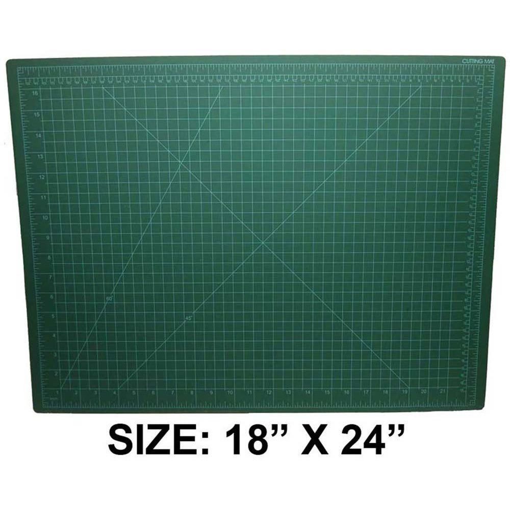 Green Cutting Mat with Pre-Marked Grid Lines - 18x24 Inch - CR-91824 ...