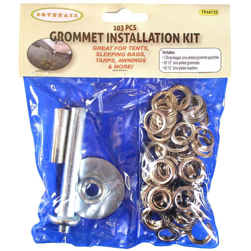½" Grommet Tool 103-Piece Set (Silver Color) - TP-84413 - ToolUSA
