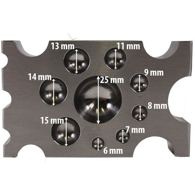 Half Spheres & Half Cylinders Dapping Block - TJ01-09830 - ToolUSA