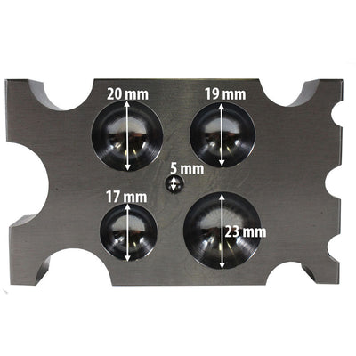 Half Spheres & Half Cylinders Dapping Block - TJ01-09830 - ToolUSA