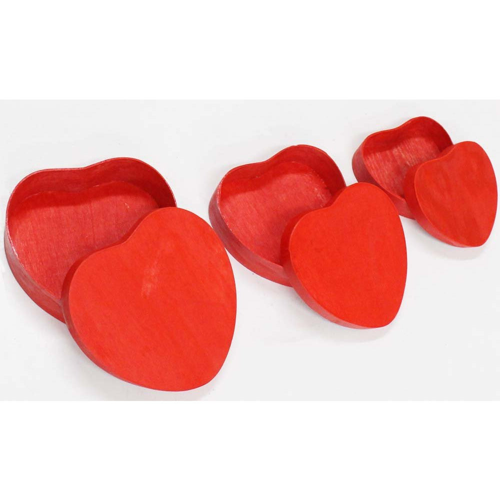 Heart-Shaped Wooden Boxes - TJ05-98534 - ToolUSA