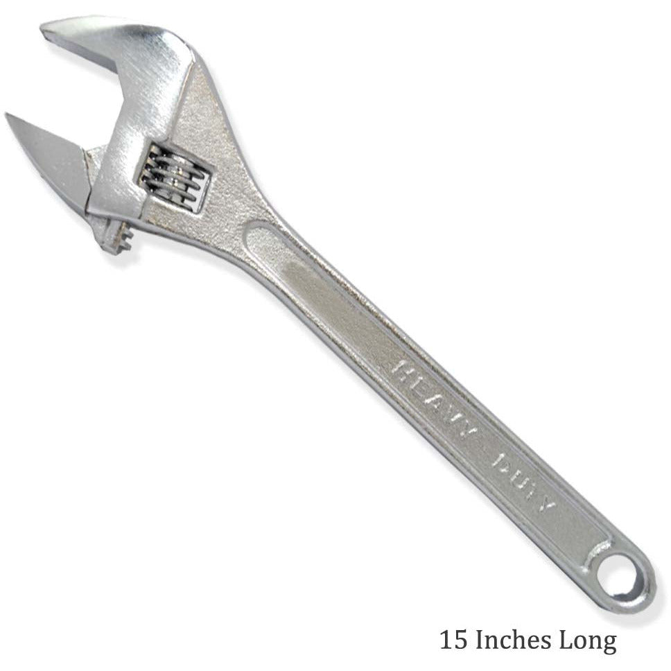 Heavy Duty 15-inch Drop Forged Steel Adjustable Wrench - TP-03015 - ToolUSA