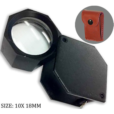 Hexagonal Frame Black Mini Loupe - 10X Power - MG-17072 - ToolUSA