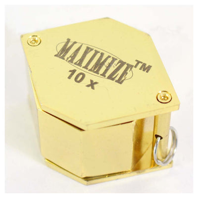 Hexagonal Frame Gold Mini Loupe - 10X Power - MG2410-921G - ToolUSA