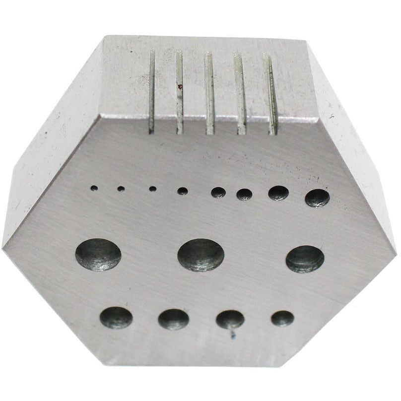 Hexagonal Steel Riveting Block - TJ-STAKE - ToolUSA