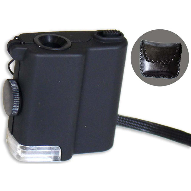 High Powered 55x Mini Microscope - ABS Housing & LED Light - MG-14743 - ToolUSA