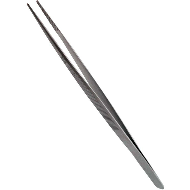Inox Tweezer - Medium Pointed Tip, 6.5" Long - Textured Grip - S-30876 - ToolUSA