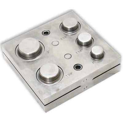 Jumbo 5 Piece Disc Cutters - 1", 1.25", 1.5", 1.75" & 2" with Heavy Duty Plate - TJ-28695 - ToolUSA