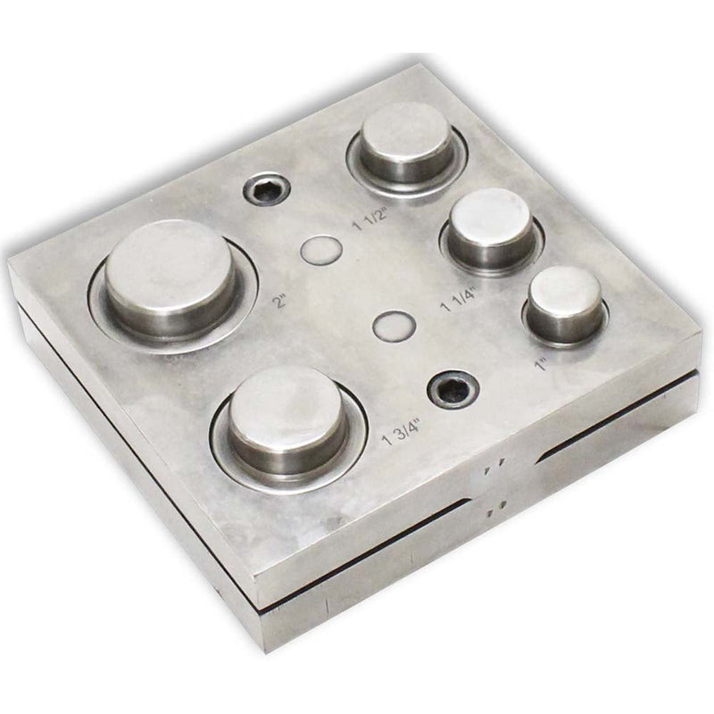 Jumbo 5 Piece Disc Cutters - 1", 1.25", 1.5", 1.75" & 2" with Heavy Duty Plate - TJ-28695 - ToolUSA