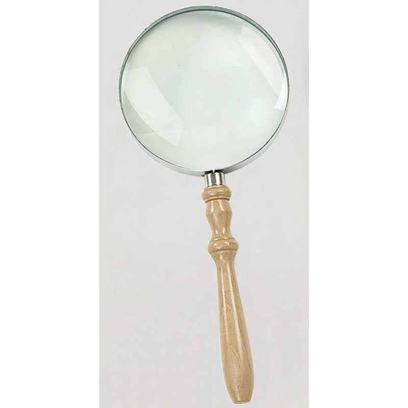 Jumbo 6" Diameter, 2X Power Magnifier, 14" Overall, With Beautifully Crafted Wood Handle - MG-88560 - ToolUSA
