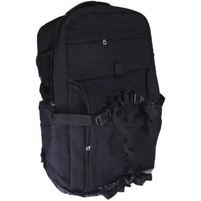 Jumbo Size Outdoor Heavy Duty Black Canvas Backpack - AB701-JUMBO - ToolUSA