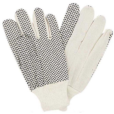 Ladies' 9 Oz Canvas Work Gloves with PVC Dots - Large (Pack of: 6) - GL-07200-Z06 - ToolUSA