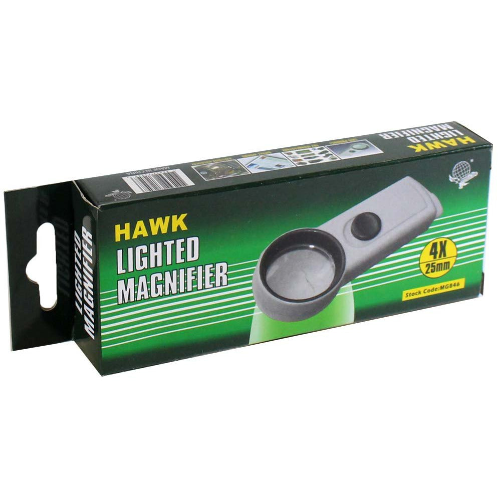 LED Illuminated Pocket Sized Magnifier 4X Power - MG-71259 - ToolUSA