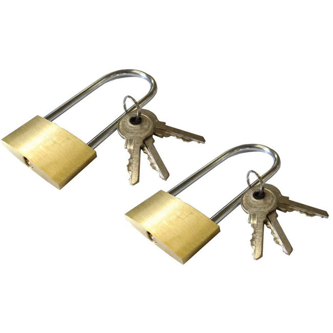 Long Shank Laminated Padlock with Hardened Steel Shackle - ToolUSA