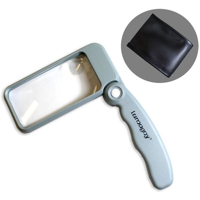 Lumagny 2x/4x Gray Folding Illuminated Magnifier - MP-07542 - ToolUSA