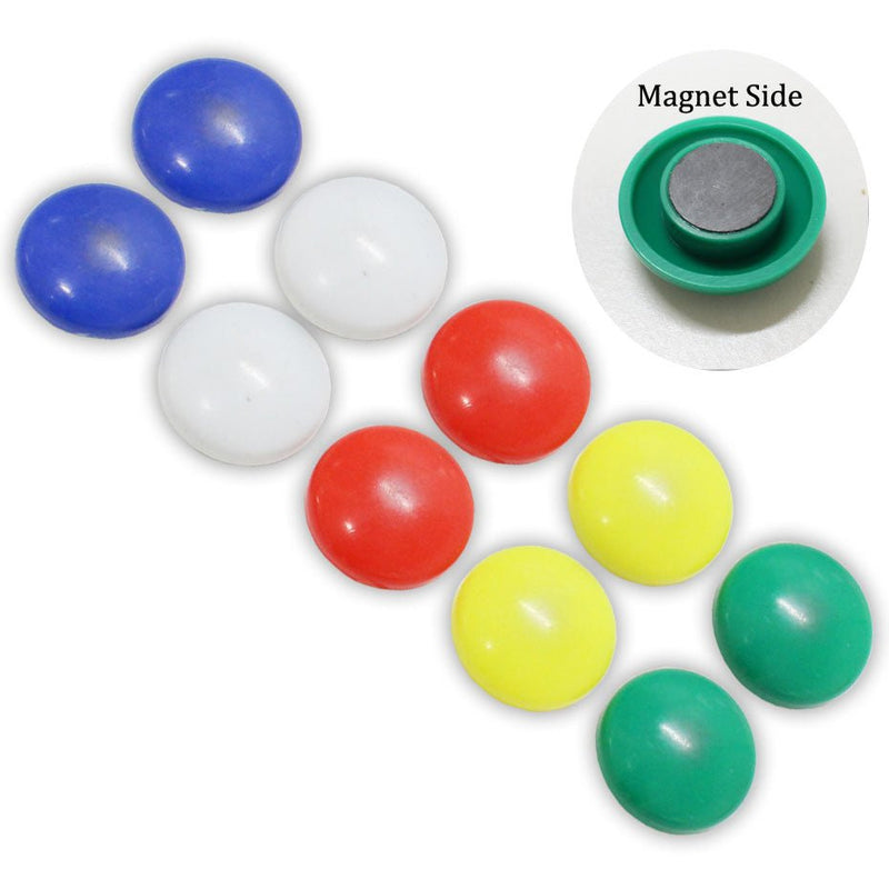 Magnetic Memo Magnets, 8 Piece Set In 4 Different Colors, Each is 1.5 In Diameter - MC-06062 - ToolUSA