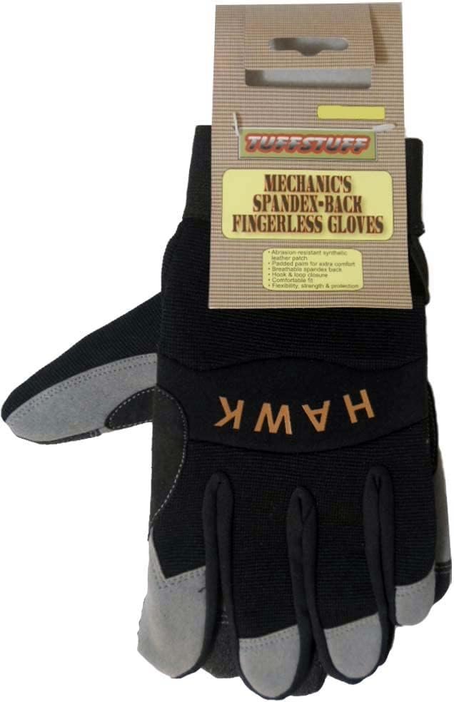 Men's  Synthetic Leather Sportman's Gloves with Padded Palms in Gray & Black