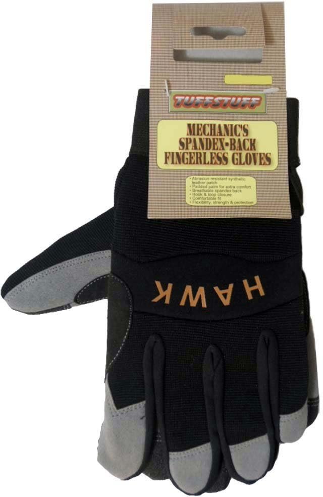 Men's  Synthetic Leather Sportman's Gloves with Padded Palms in Gray & Black