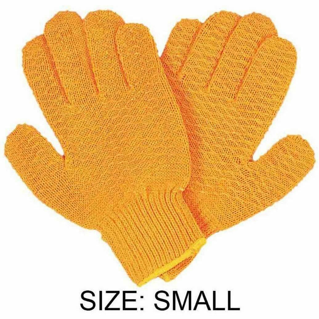 Orange Cotton Reversible Work Gloves