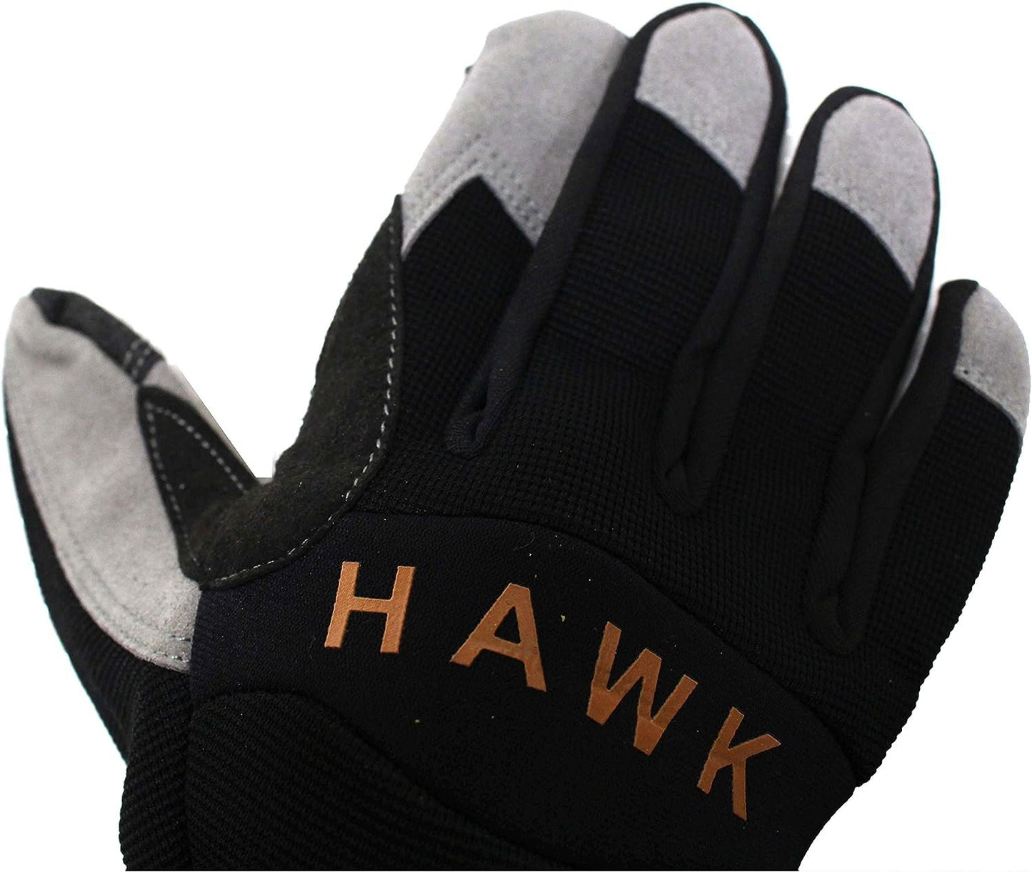 Men's  Synthetic Leather Sportman's Gloves with Padded Palms in Gray & Black