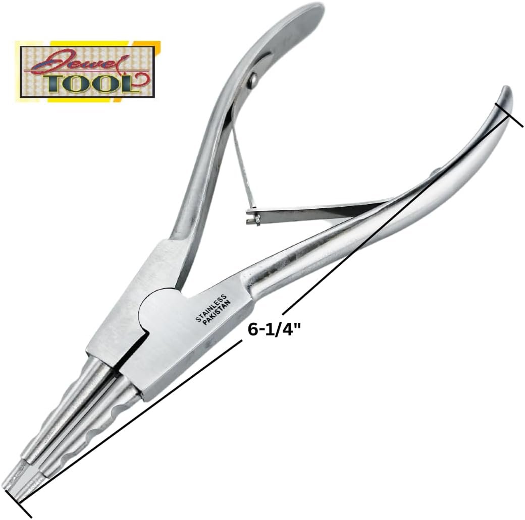 JEWEL TOOL Specialty Loop Closing & Opening Pliers | Great for Holding and Closing Jump Rings, Small Loops and More