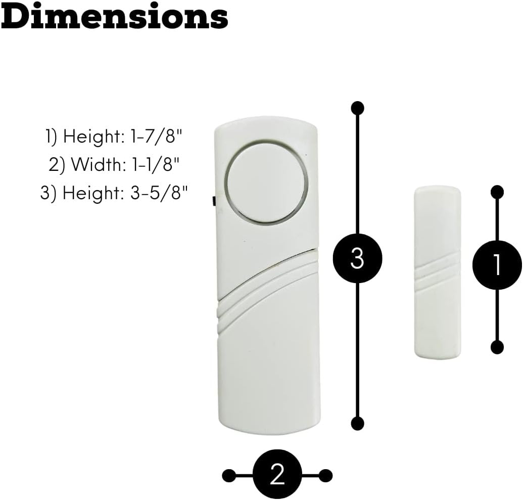 DOVE TAIL 4 Piece Door or Window Stand-Alone Wireless Alarm - H-87001-Z04-NW9