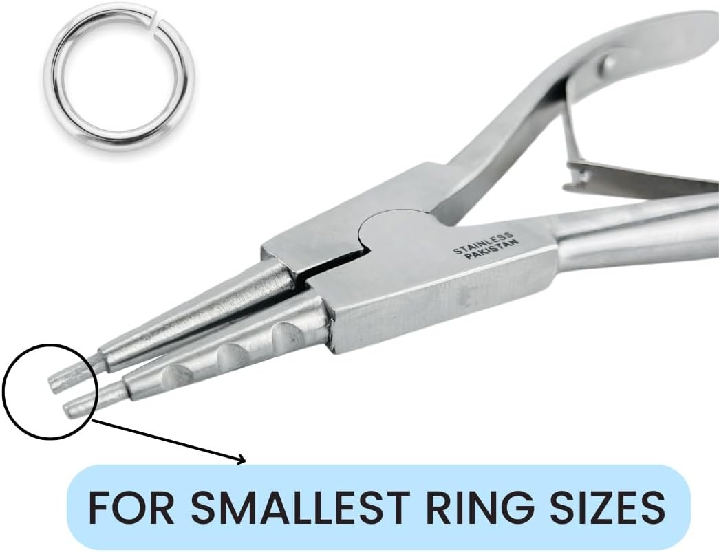 JEWEL TOOL Specialty Loop Closing & Opening Pliers | Great for Holding and Closing Jump Rings, Small Loops and More