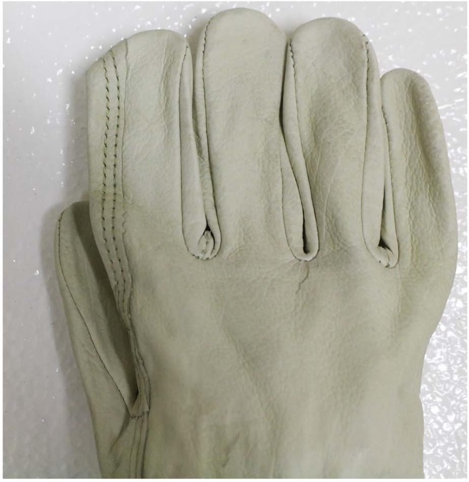 Men's Unlined Grain Cowhide Driver's Gloves with Light Elastic Wrist