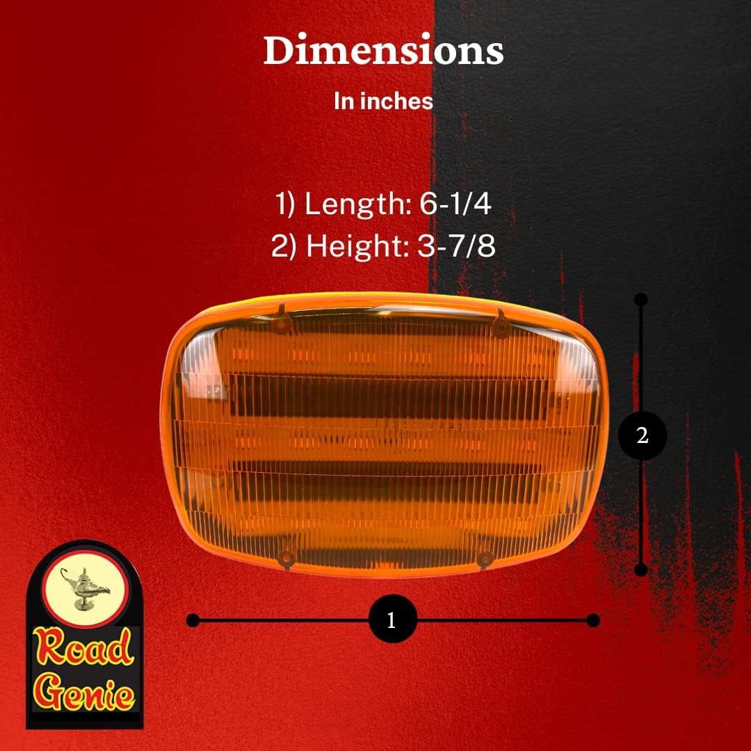 ROAD GENIE Red Highway Safety Lights LED with Magnetic Back || Light Beacon and Road Flare || Emergency Protection with Continous and Flashing Modes