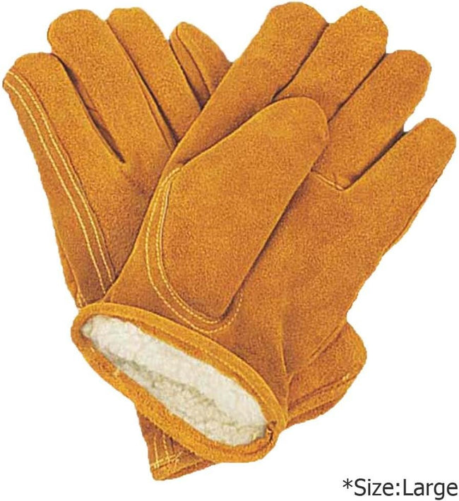 Men's Brown Split Grain Pile Lined Gloves