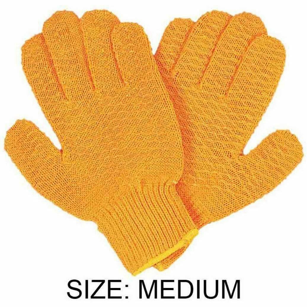 Orange Cotton Reversible Work Gloves