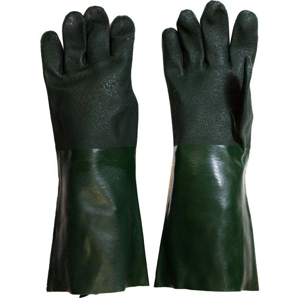 Men's Black 14" PVC Coated Industrial Gloves - ToolUSA