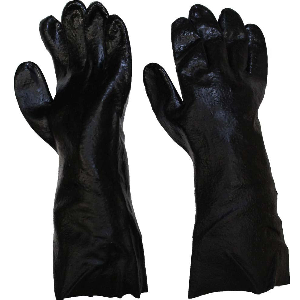 Men's Black 14" PVC Coated Industrial Gloves - ToolUSA