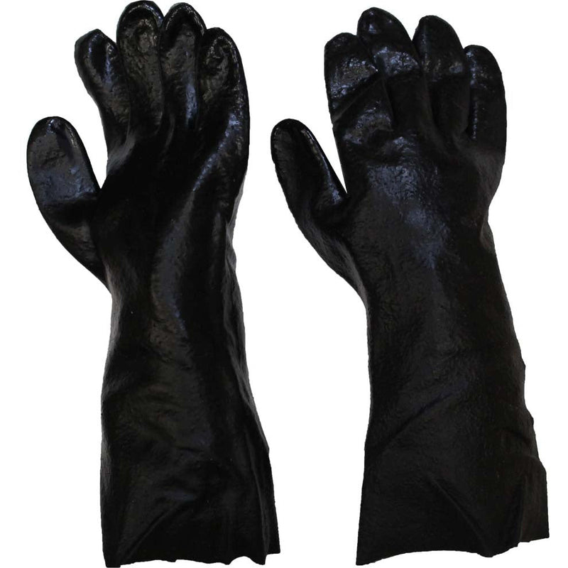 Men's Black 14" PVC Coated Industrial Gloves - ToolUSA