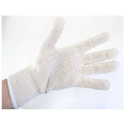 Men's Cotton & Polyester Blend White Gloves - Large (Pack of: 2) - GL-07440-Z02 - ToolUSA