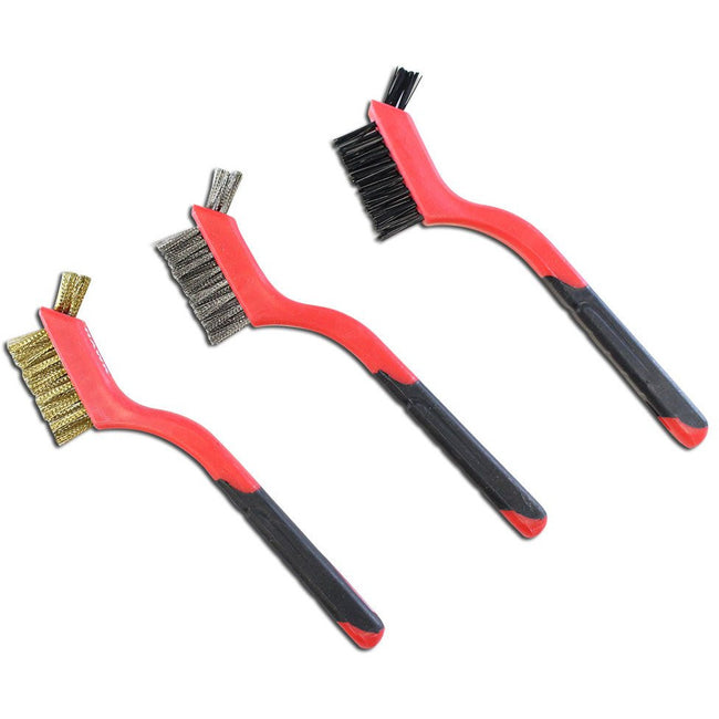 MINI BRUSH SET, NYLON, BRASS, AND STAINLESS STEEL - TZ-18163 - ToolUSA