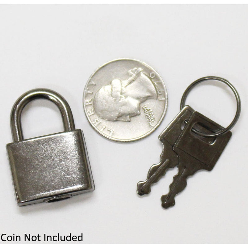 Mini Padlock With 2 Keys For Suitcase Or Briefcase (Pack of: 2) - TZ7320-TRAVL-Z02 - ToolUSA