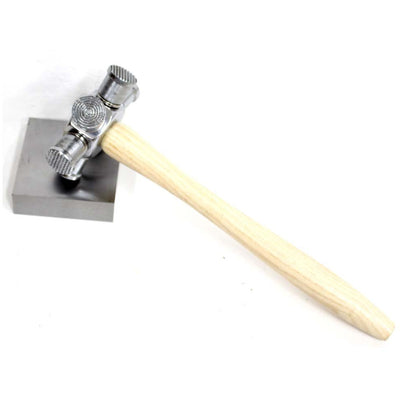 Multi-sided Texturing Hammer & Steel Bench Block - ToolUSA